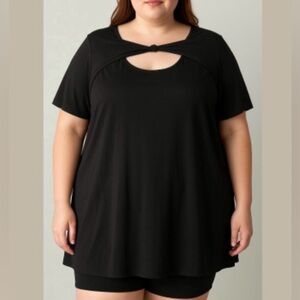NWT! Soft Relax fit Black Women's T-Shirt Size 22-24 or 3X